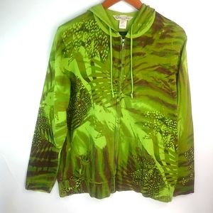 Jilian Nicole 1X Tropical Jungle Hoodie Plus